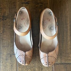 Brown Leather Mary Jane Shoes Taos sz 10